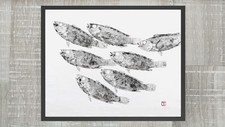 Original print of an old bench, original Gyotaku of old framed