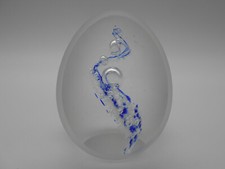 SULFIDE PAPERWEIGHT BALL PRESS PAPER EGG SHAPE CRYSTAL / GLASS?