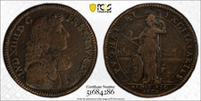 1668 France Jeton Feuardent-2986 Cu Copper BN PCGS VF Details