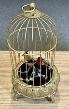 Gold Plated Vintage Decorative Bird Cage Automation
