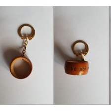 round towel keychain, wood keys (pc)