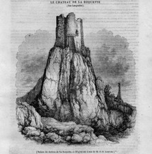 Antique Print Castle LA ROQUETTE Rouet France 1841 Ancien Gravure Old Print