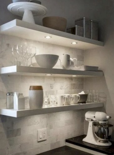 Ikea white floating wall - floating,