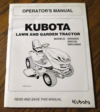 Kubota GR2120AU GR2120 GR2020G Lawn Garden Tractor Operators Maintenance Manual