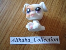 ** #84 DOG CHIEN PUPPY BOXER WHITE ** LPS LITLEST PETSHOP PET SHOP HASBRO