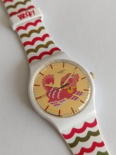 montre Swatch design chien Woof Swiss quartz dog collectible watch