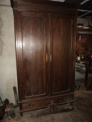 Armoire lingère ancienne bois - armoire,