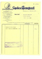 BEAULIEU-VALENTIGNEY (25) CYCLES / VELO ""PEUGEOT"" in 1930
