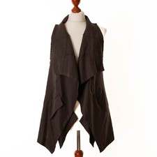 Gilet ouvert femme SARAH PACINI marron 100% lin taille 1 / S 12550
