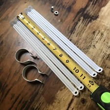 IKEA 2x white STOLMEN. Wall-Mounting Bracing Straps - narrower (upper) section.