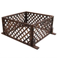 Barrière animaux bois