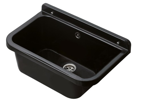évier 55x34x21cm noir lavabo - Évier,