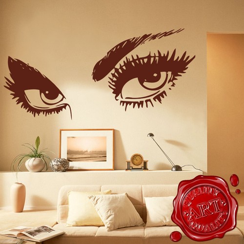 Cils art vinyle - art, autocollant