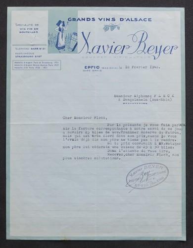 Facture epfig 1948 - epfig,