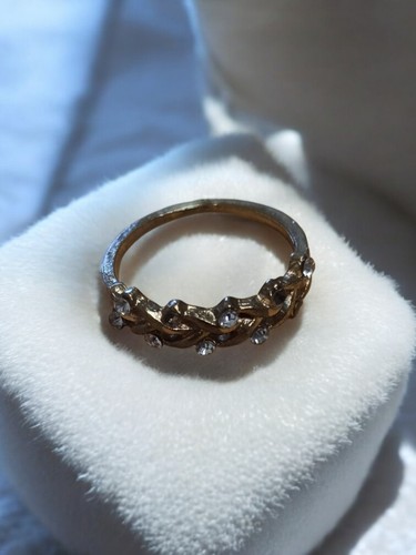 Bague rétro fantaisie dorée