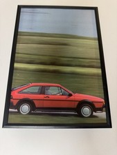 FRAMED Original Mk2 VW Scirocco 16v Red Magazine Picture Poster Man Cave Retro