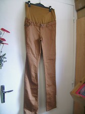 Pantalon de grossesse ESPRIT Maternité slim miel taille 38 neuf + étiq.