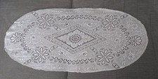 NAPPERON  DENTELLE BLANC OVALE