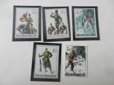 lot de 5 timbres belges thème