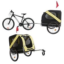 Remorque de vélo pour chien Poussette Transport chien Jaune et noire Randonnées