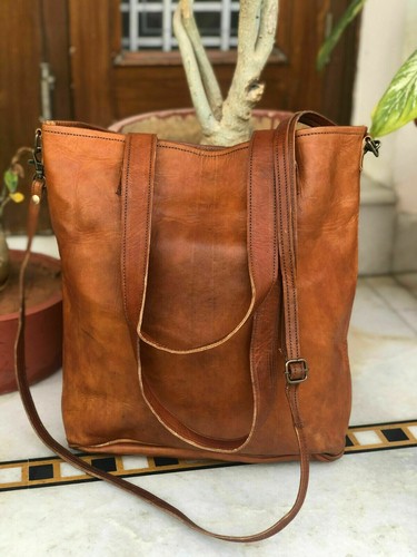 Sac cabas cuir véritable - cuir,