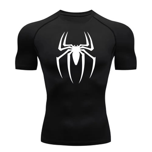 Men spider print compression - men's,