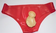 Slip en Latex  rouge , latex