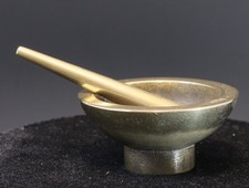 Mortier pilon pharmacie bronze