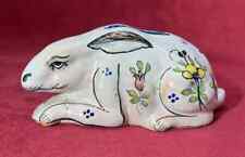RABBIT HARE PIGGY BANK TO BREAK LEROY DUBOIS SAINT MALO BRITTANY MALICORNE 19TH CENTURY
