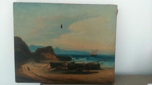 Old painting marine 19èmes - marine,