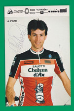 CYCLISME carte cycliste ALESSANDRO POZZI équipe CHATEAU D'AX SALOTTI Signée