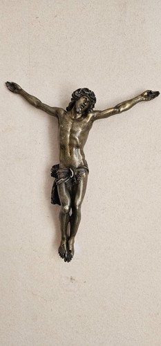 French bronze jesus crucifix - french,