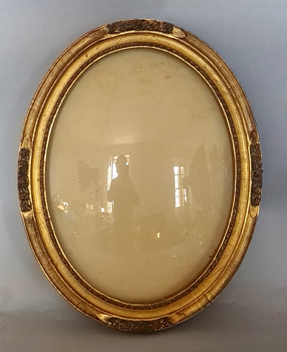 Ancien cadre ovale verre - ancien,