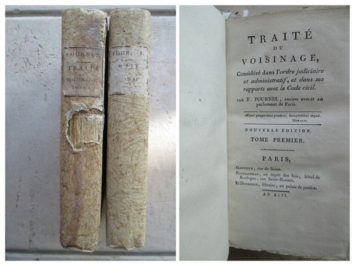 Fournel traite du voisinage - :,