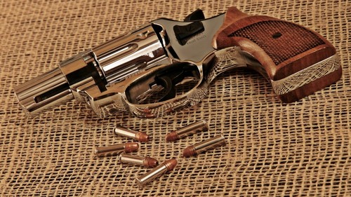 Plaque métal arme feu - ,