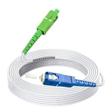 Câble Fibre Optique OS2 SC/APC-SC/UPC Monomode Simplex , LSZH, Blanc -1m-100m