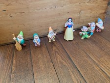 lot 7 figurines Disney céramique - Blanche Neige et les sept nains - Sri Lanka