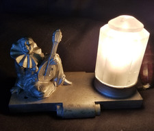 Art déco  petite lampe métal