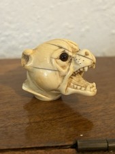 Pommeau canne tête de chien bouledogue époque 19ème