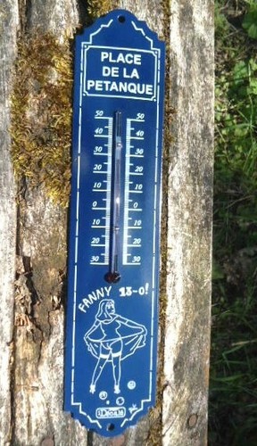 Plaque emaillée thermometre - emaillée,