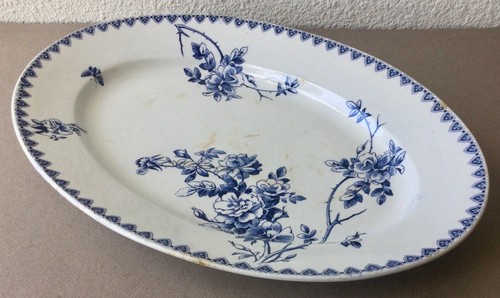 Ancien plat ovale porcelaine - ancien,
