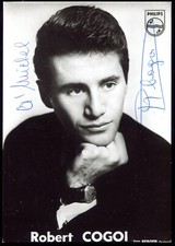 card of the singer Robert Cogoï ORIGINAL AUTOGRAPH