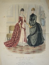 BELLE GRAVURE DE MODE COULEUR