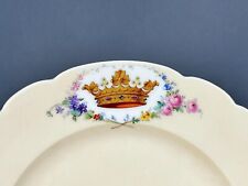 19th C. 10 Pc Escalier de Cristal Painted Porcelain Dinner & Soup Bowl w/Crown