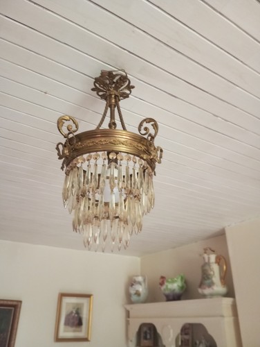 Lustre pampilles cristal - à,