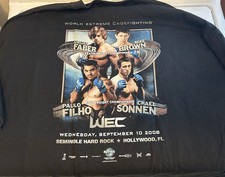 URIJAH FABER vs MIKE BROWN WEC 36 T-Shirt Men’s 3XL Black FILHO/SONNEN MMA Cage