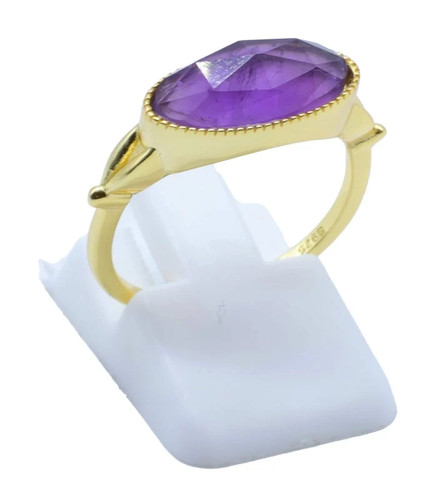 Bague argent 925 améthyste - argent,
