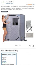 Saunateadlane Portable Full Size Infrared Sauna Heating Foot Pad, Chair