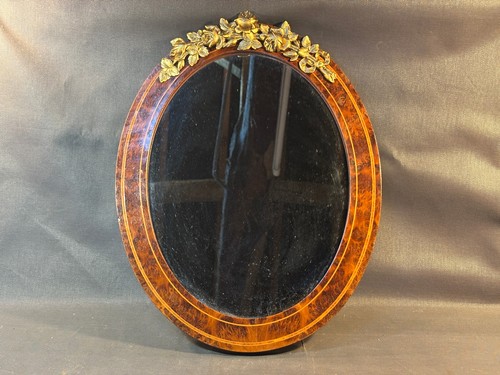 Ancien miroir ovale mural