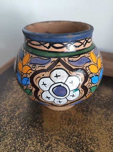 Ancien pot vase - , cuite